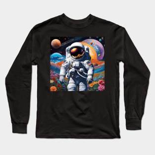 Trippy Astronaut Dreamscape – Cosmic Odyssey 5 Long Sleeve T-Shirt